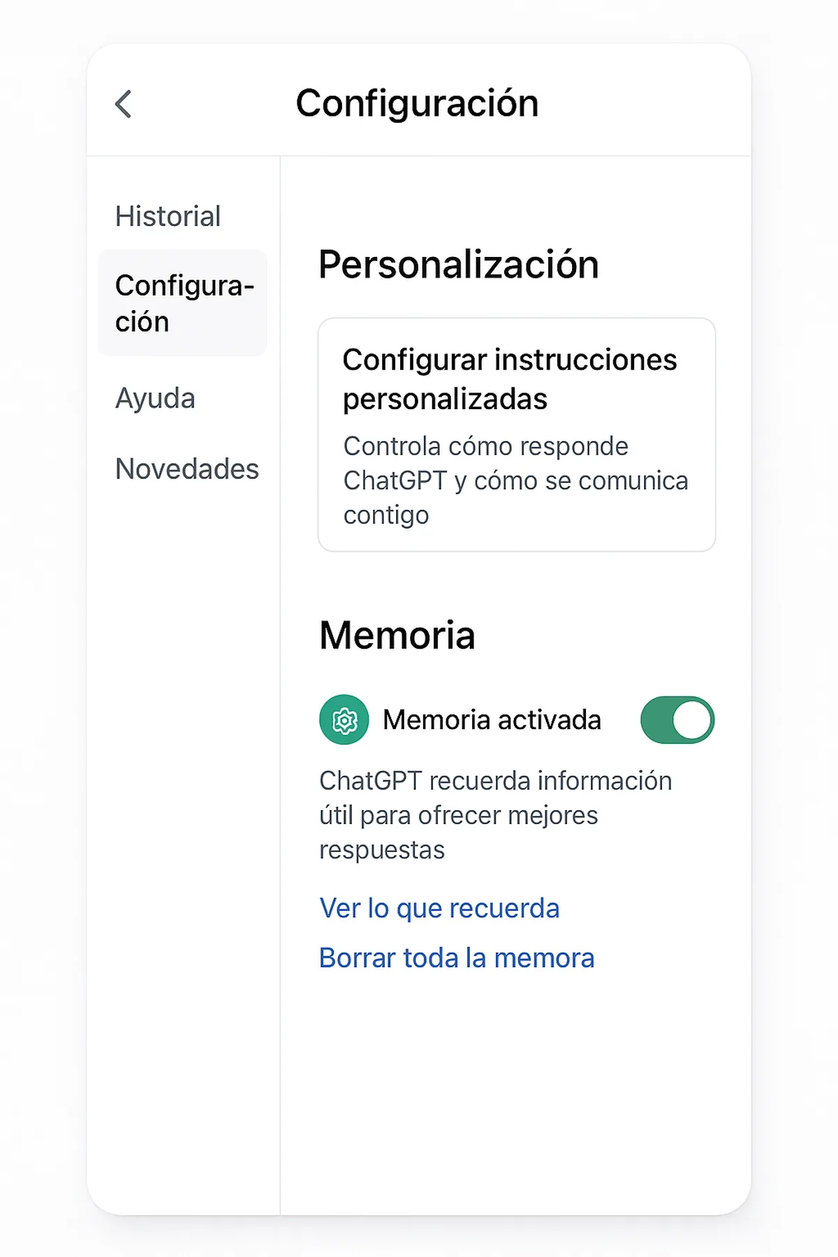 ChatGPT Memoria GPT-4.1 CangrejoTech 2